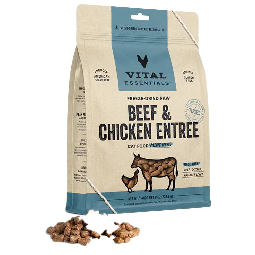 Vital Essentials MINI NIBS – Beef & Chicken Entrée(牛肉 & 雞肉凍乾迷你肉粒)