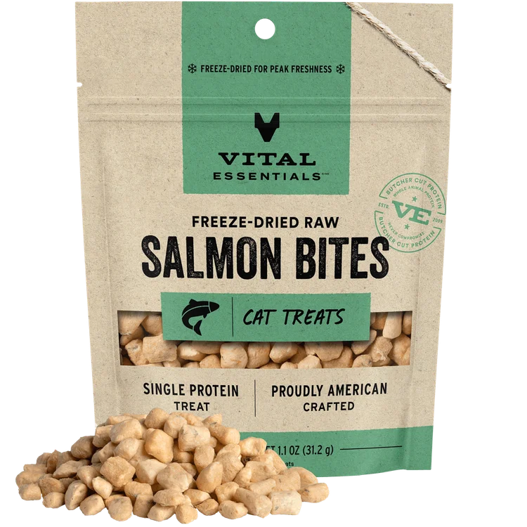 Vital Essentials TREATS – Freeze-Dried Salmon Bites(鮭魚凍乾原肉小食)