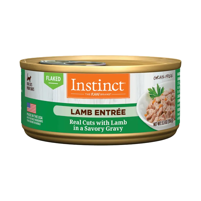 Instinct 無穀物⾁汁⽺⾁⽚貓⽤主食罐頭