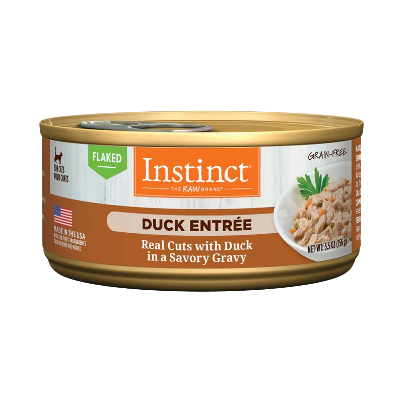 Instinct 無穀物⾁汁鴨⾁⽚貓⽤主食罐頭
