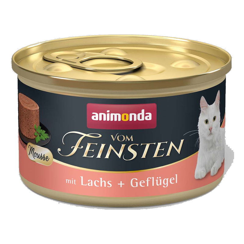 Animonda Vom Feinsten 成貓慕斯罐 三文魚+禽肉 85g