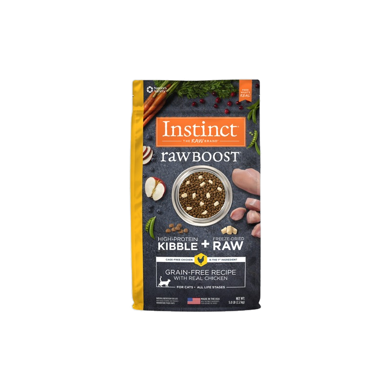 Instinct 無穀物+凍乾生肉粒 全貓乾糧 (雞)